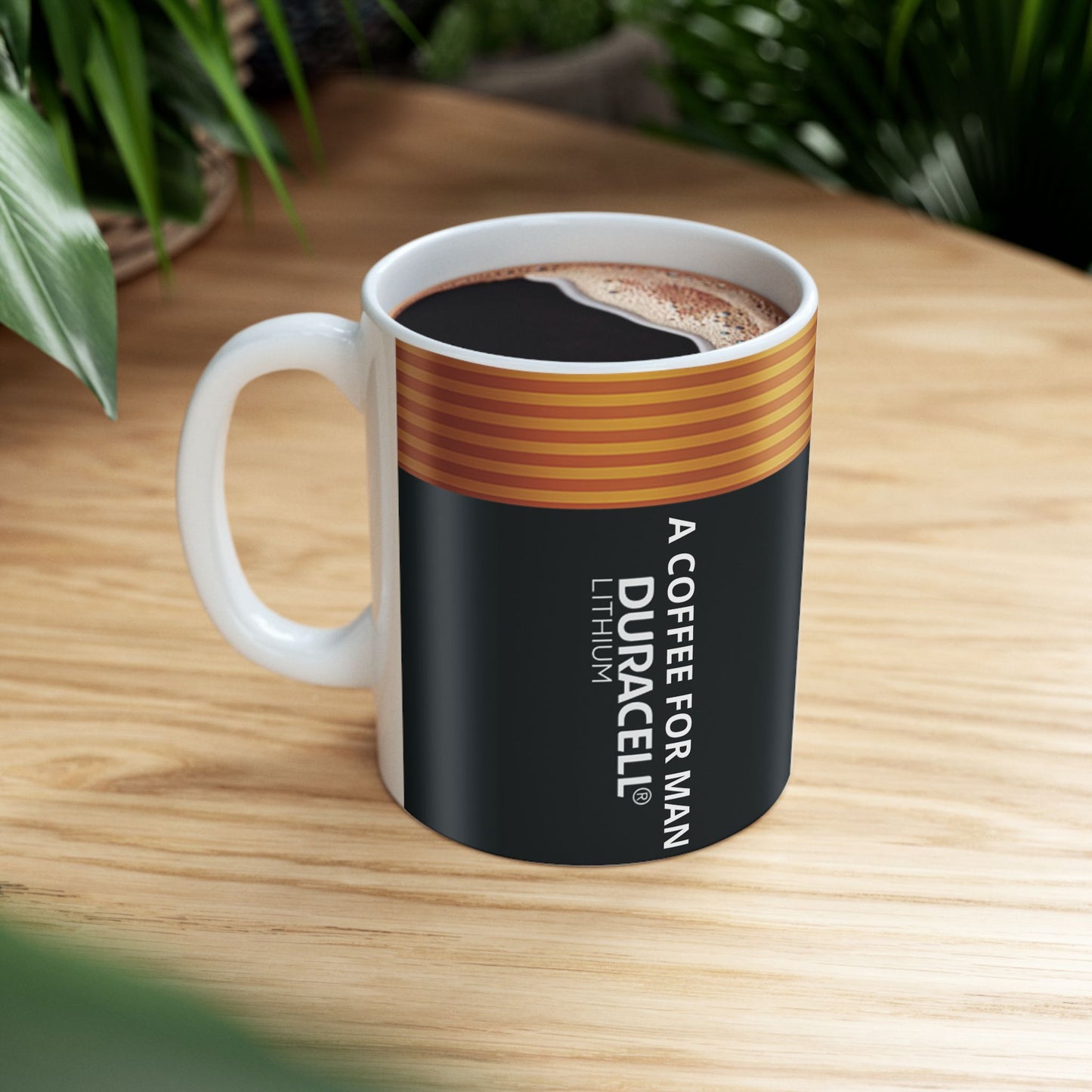 Funny Battery Coffee Mug for Men, Unique Power Cup