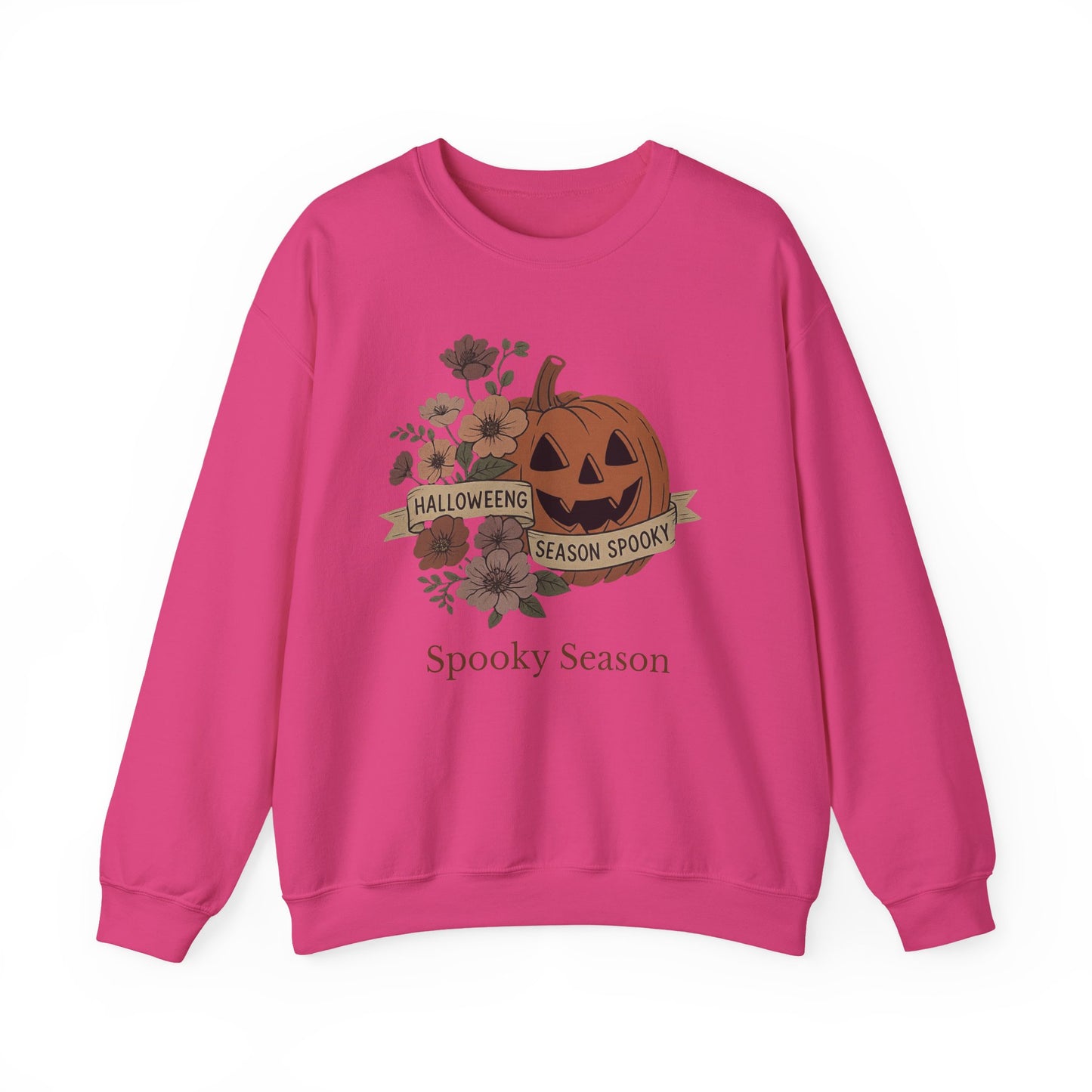 Spooky Season – Pumpkin Floral Sweatshirt