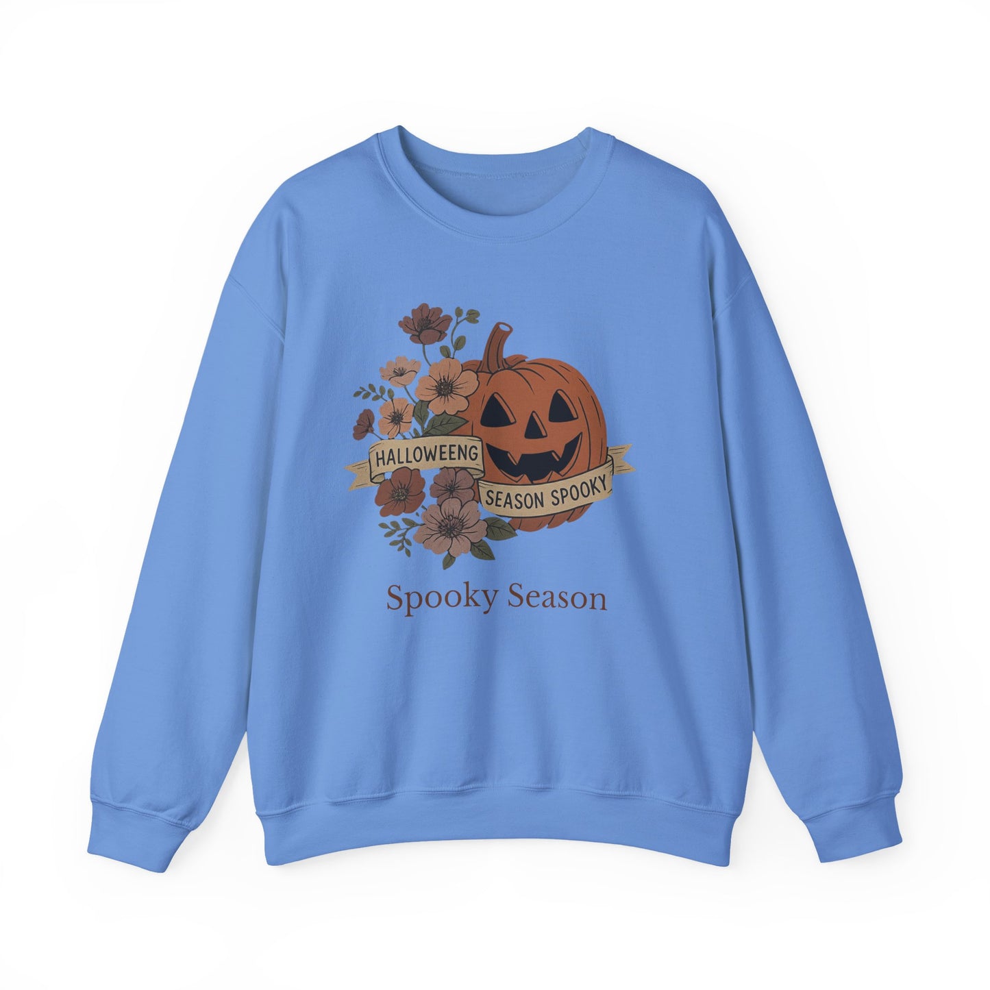 Spooky Season – Pumpkin Floral Sweatshirt