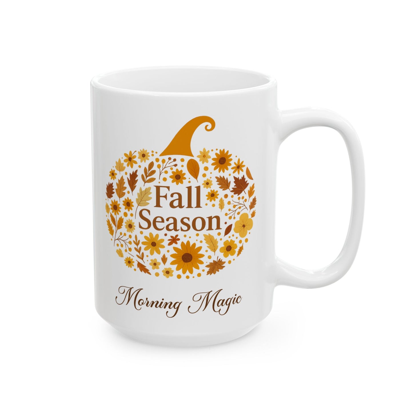 Fall Season Pumpkin Mug, Morning Magic Coffee Cup