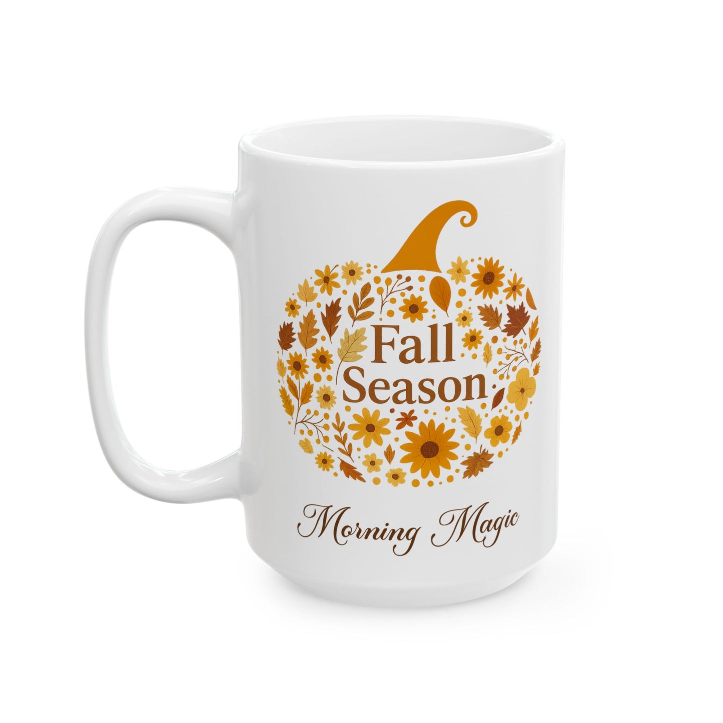Fall Season Pumpkin Mug, Morning Magic Coffee Cup