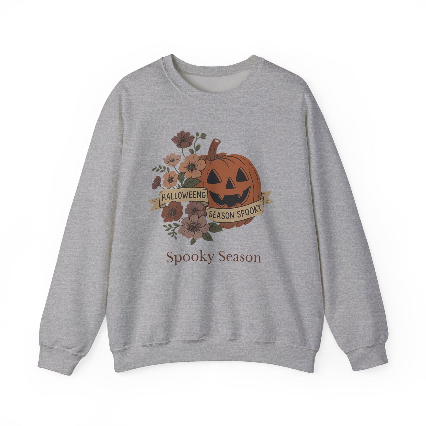 Spooky Season – Pumpkin Floral Sweatshirt