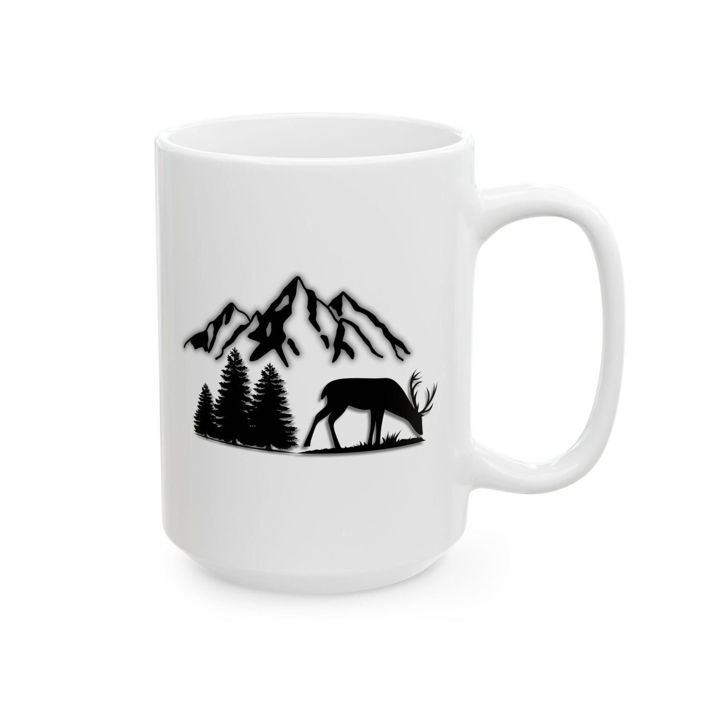 Minimalist Deer Mountain Mug, Outdoors Cup