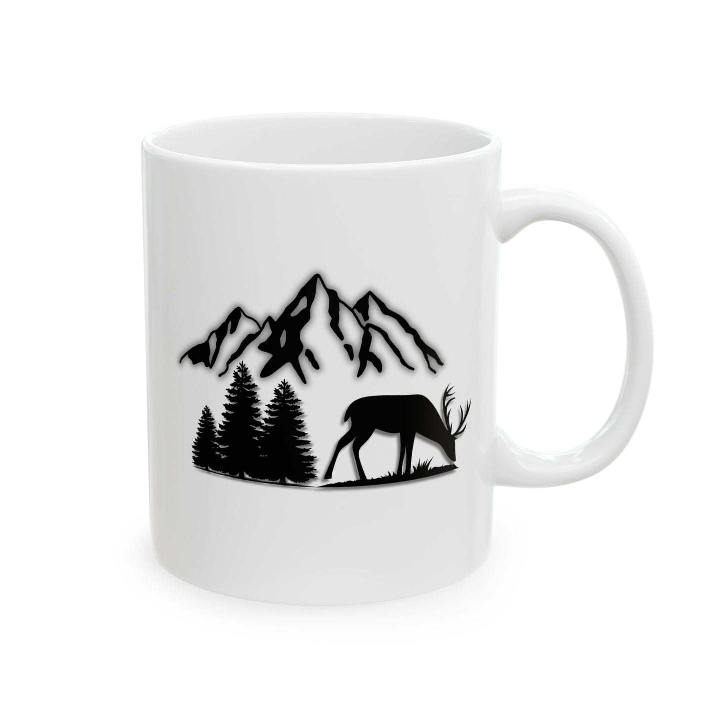 Minimalist Deer Mountain Mug, Outdoors Cup
