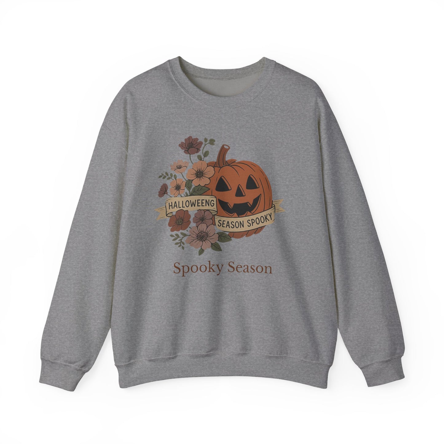 Spooky Season – Pumpkin Floral Sweatshirt