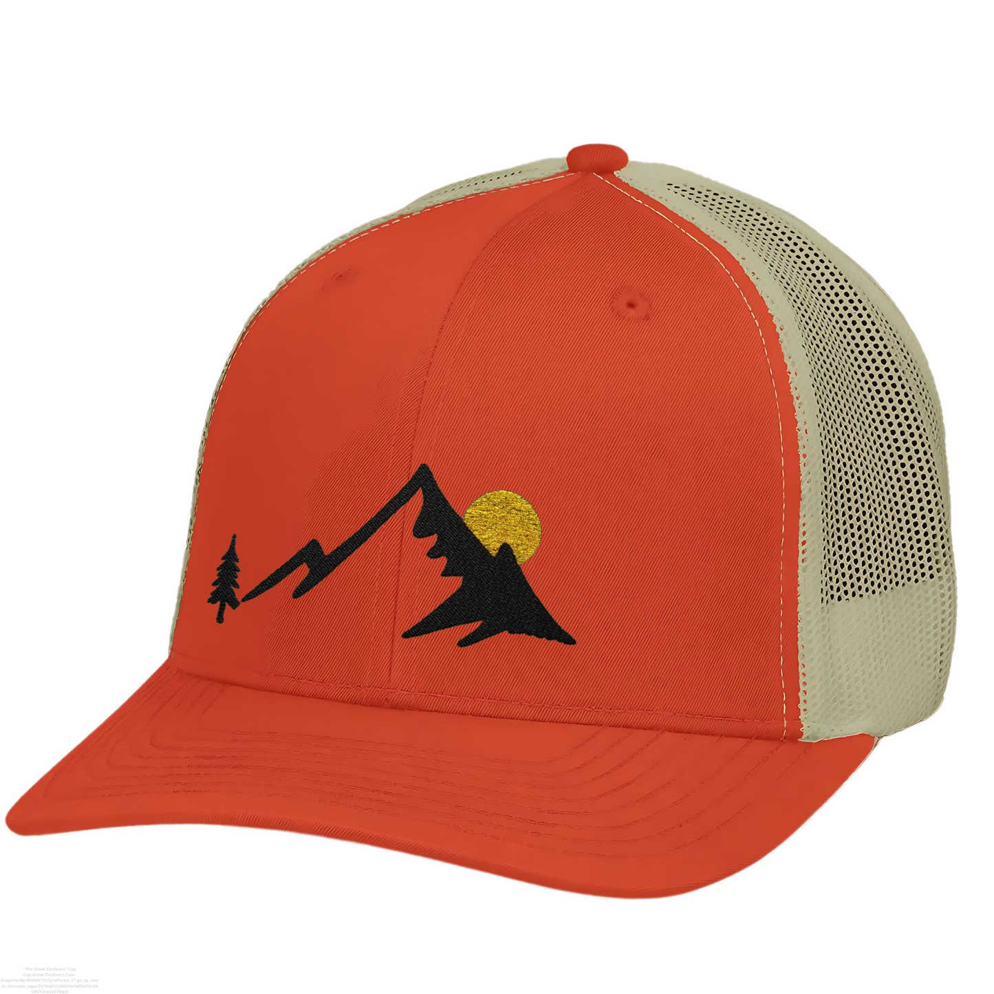 Adventure Trucker Hat, Mountain and Sunrise Cap