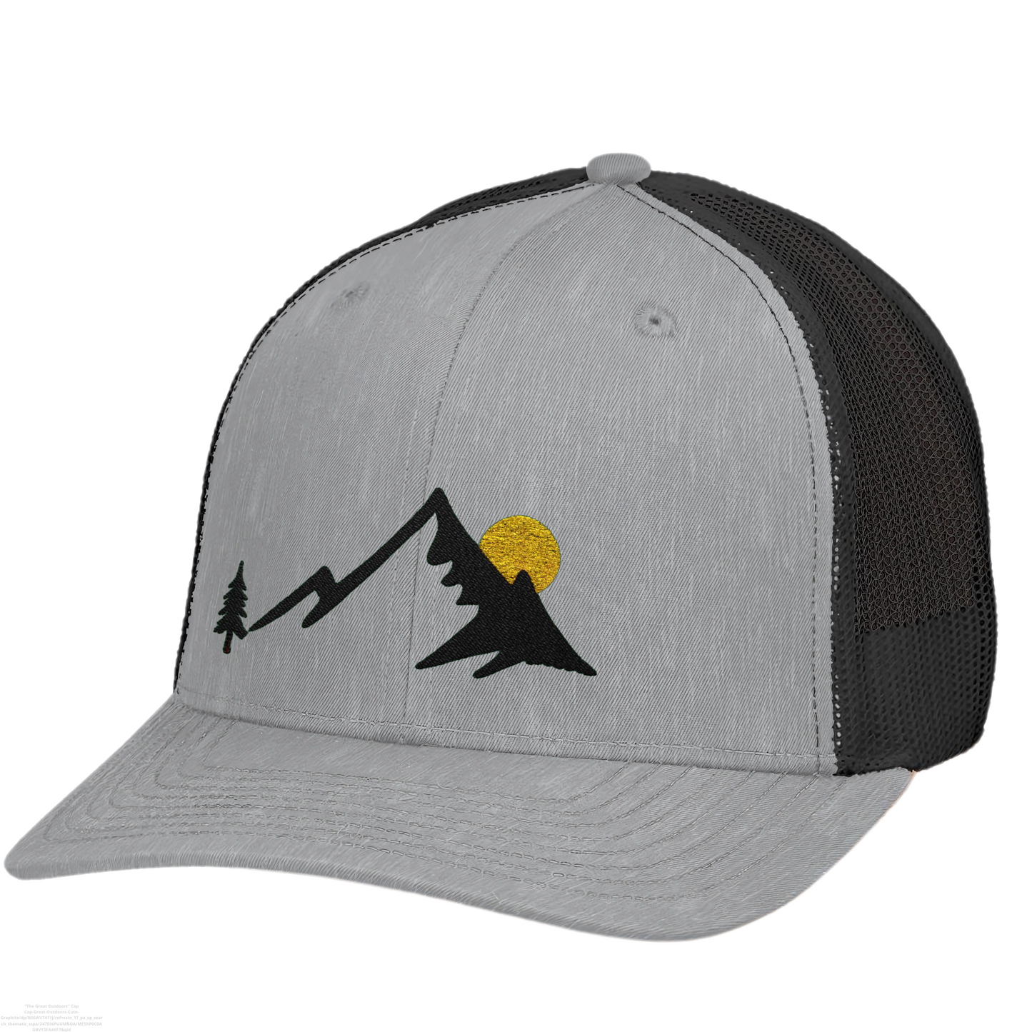 Adventure Trucker Hat, Mountain and Sunrise Cap