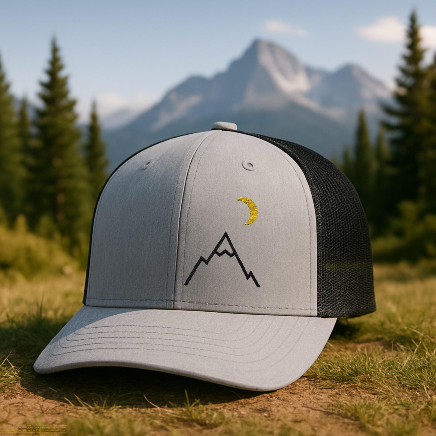 Lunar Peak – Embroidered Trucker Hat