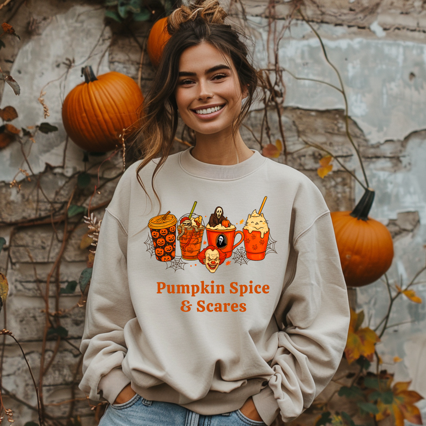 Pumpkin Spice & Scares – Sweatshirt