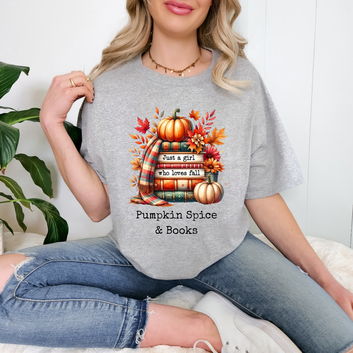 Pumpkin Spice & Books – Fall Reading T-Shirt