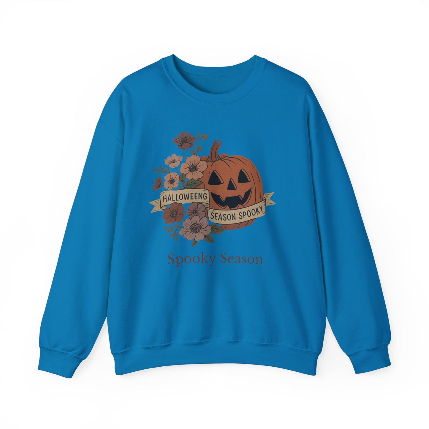 Spooky Season – Pumpkin Floral Sweatshirt