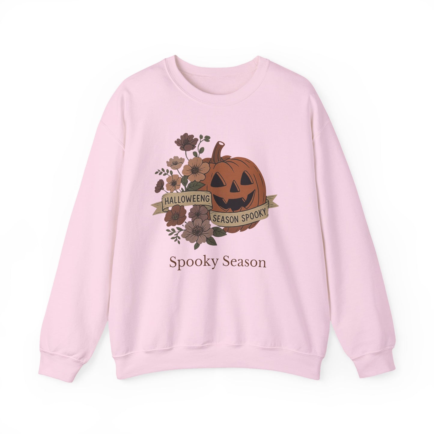 Spooky Season – Pumpkin Floral Sweatshirt