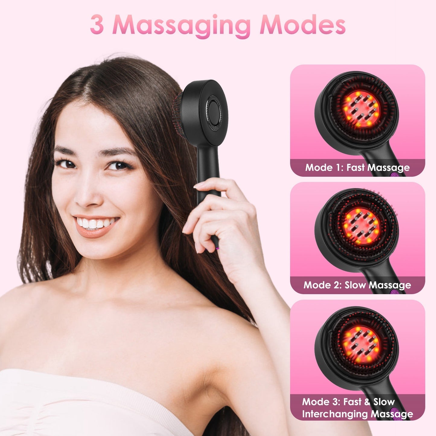 GlowComb – Red Light Scalp Massager & Hair Growth Brush
