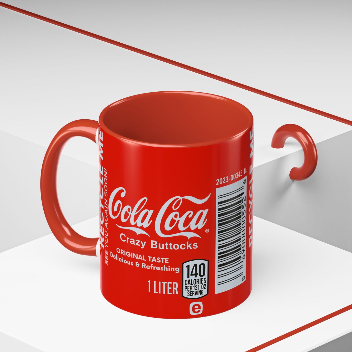 Cola Loca Funny Mug, Crazy Buttocks Design Cup