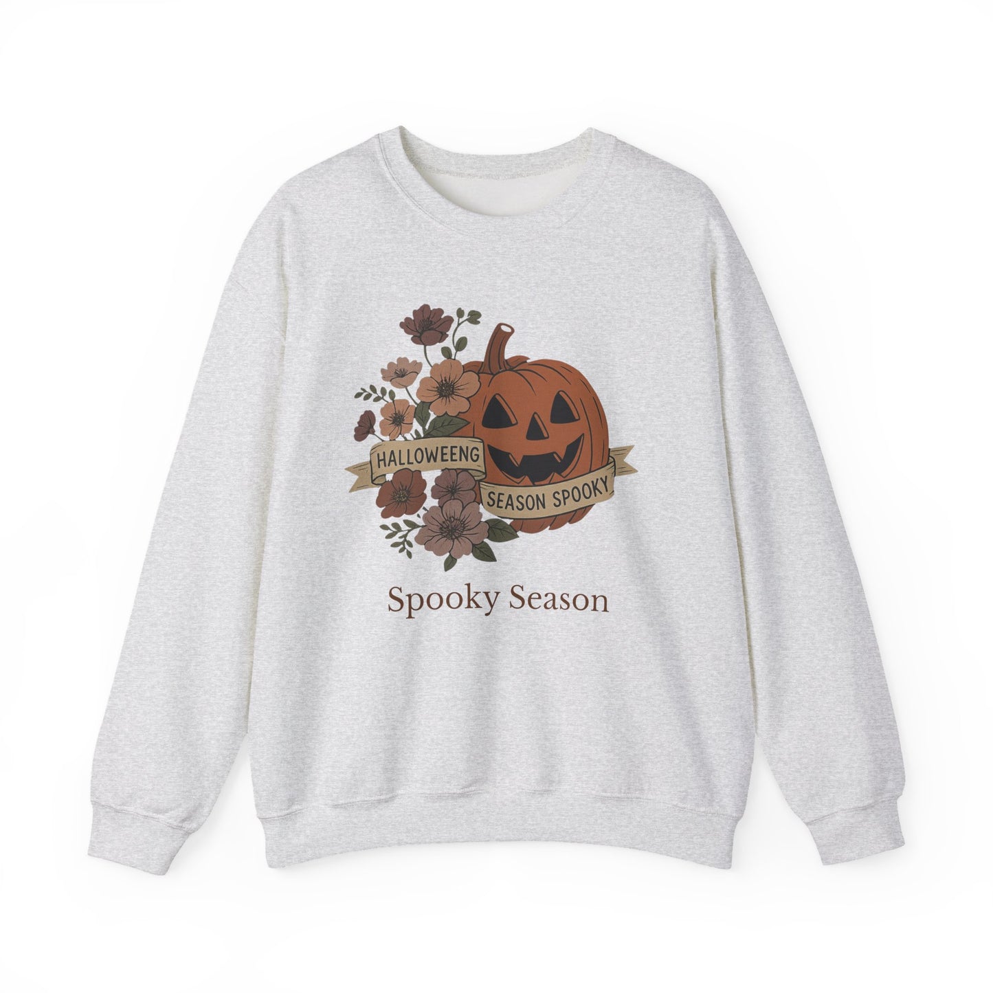 Spooky Season – Pumpkin Floral Sweatshirt