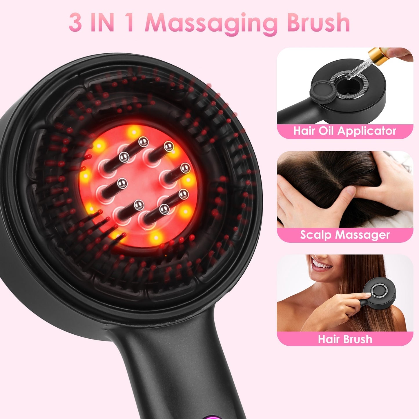 GlowComb – Red Light Scalp Massager & Hair Growth Brush