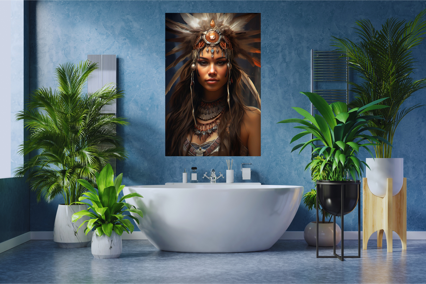 Cultural Art, Native American Girl Canvas