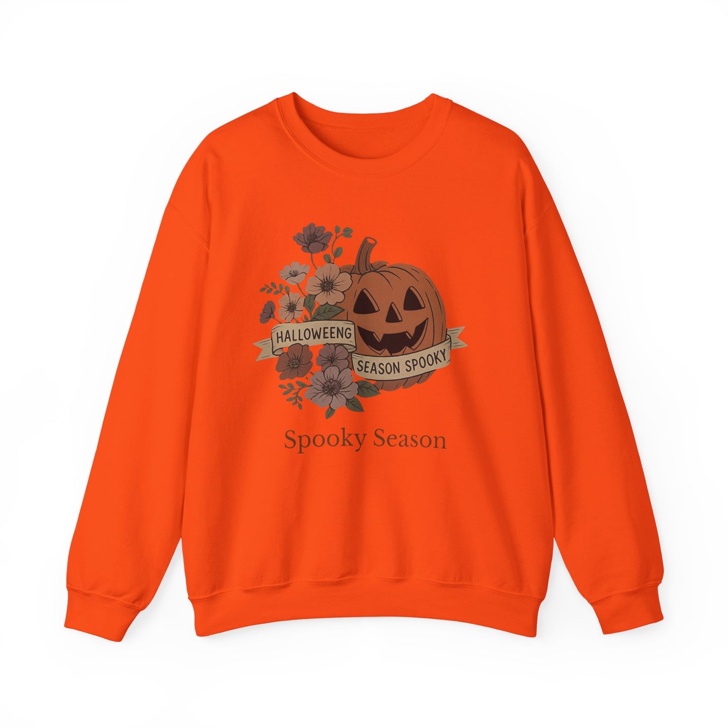 Spooky Season – Pumpkin Floral Sweatshirt