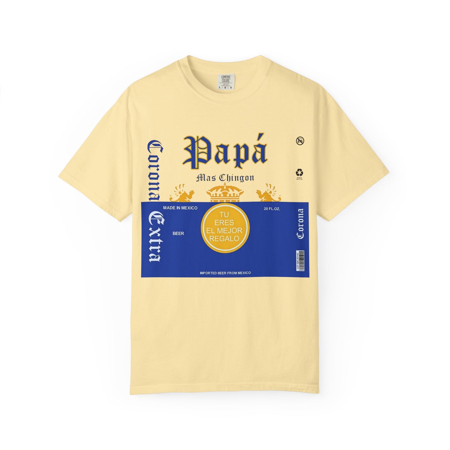Beer T-shirt for Dads, Corona Extra Papa Mas Chingon