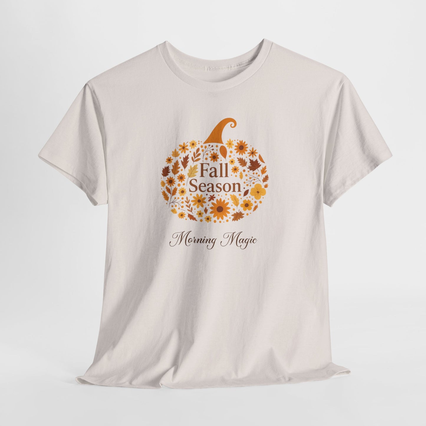 Fall Season Pumpkin T-Shirt, Morning Magic Graphic Tee