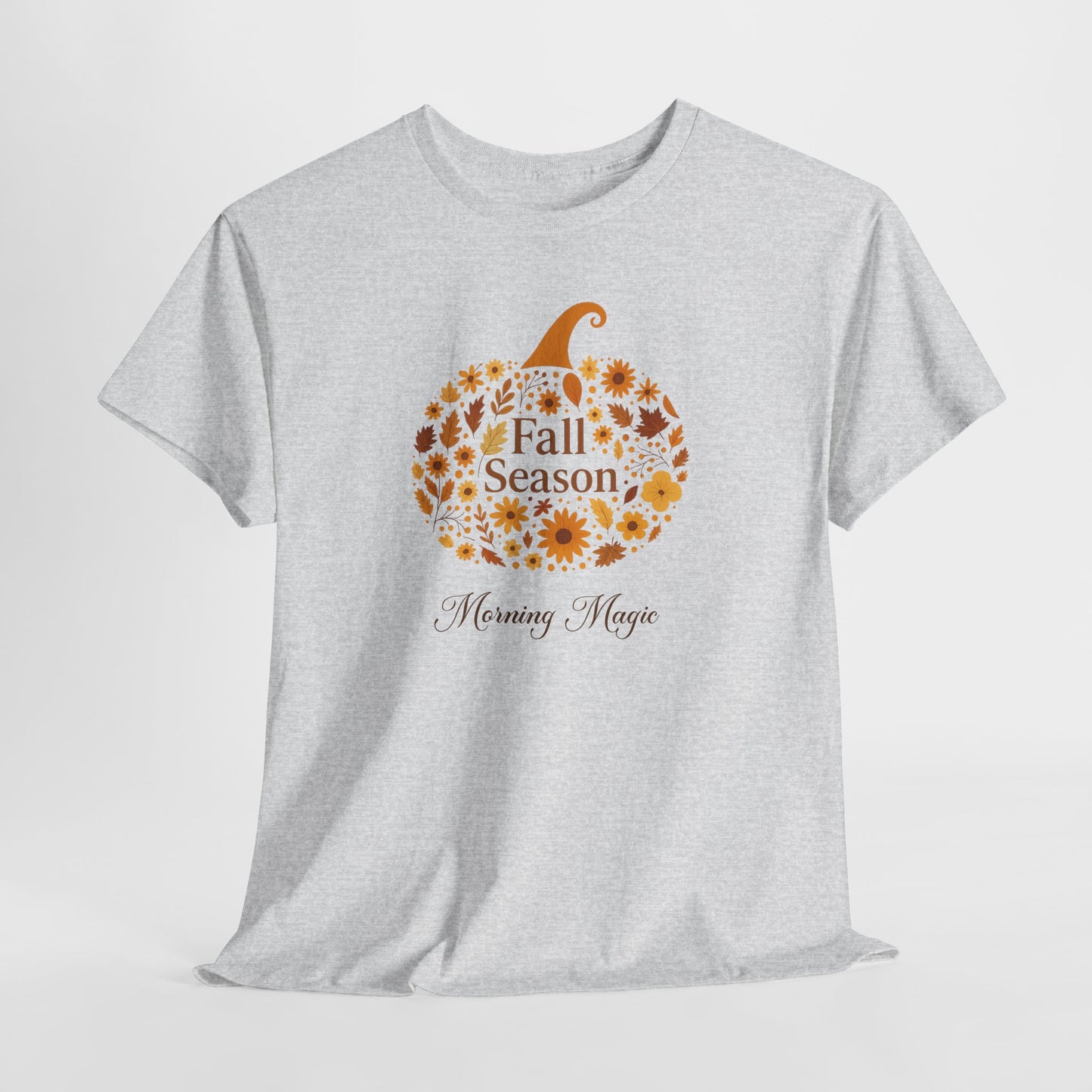 Fall Season Pumpkin T-Shirt, Morning Magic Graphic Tee