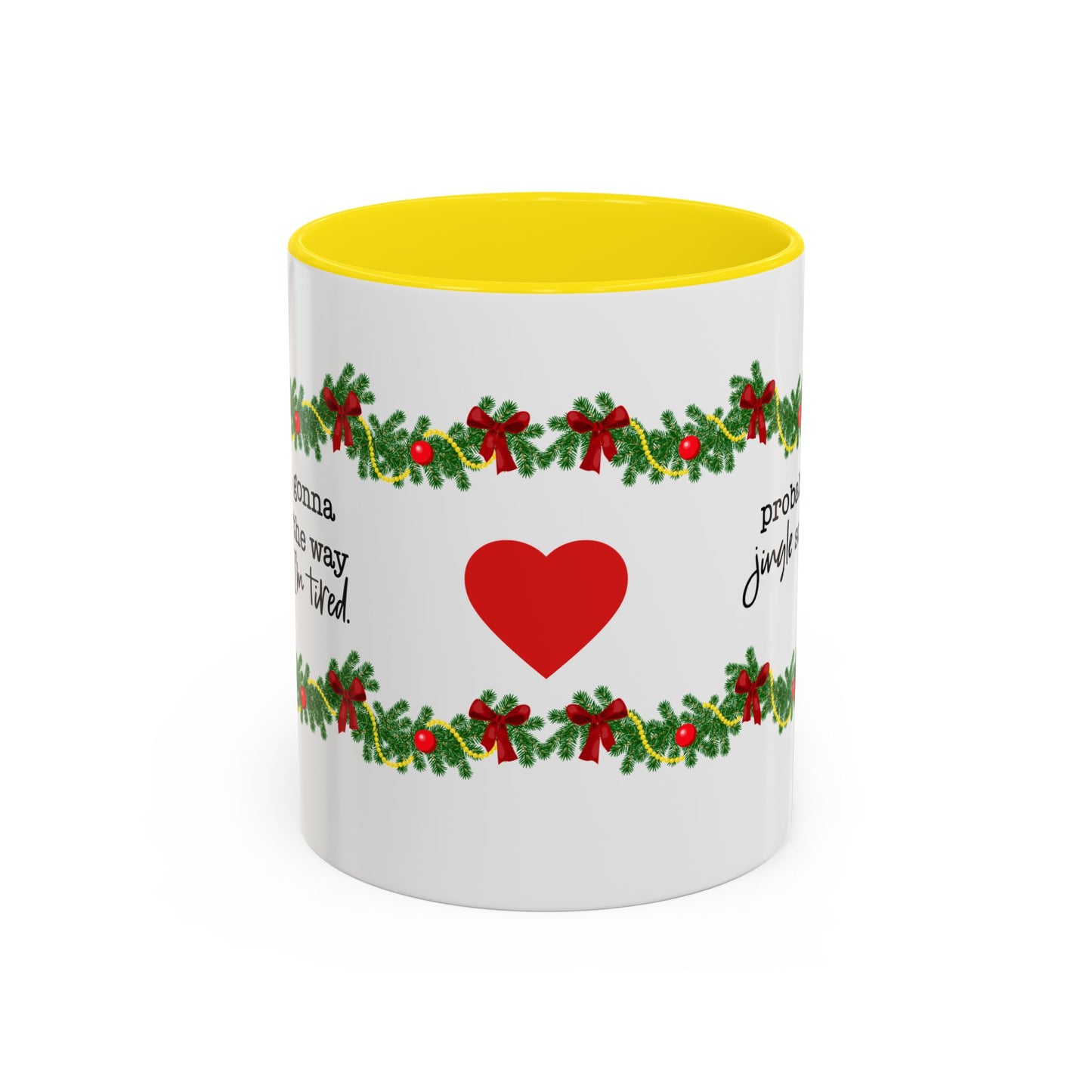 Funny Christmas Garland Mug.