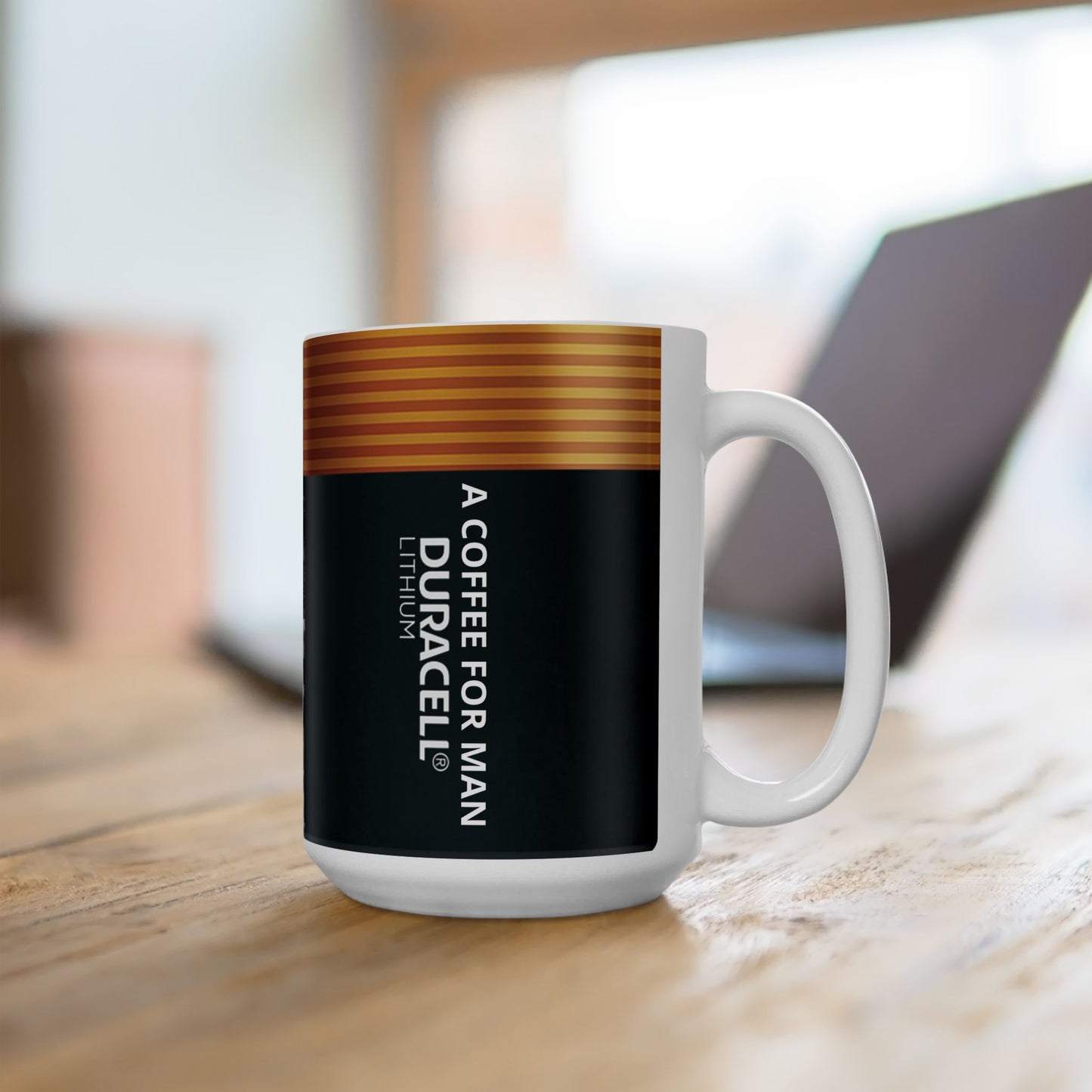 Funny Battery Coffee Mug for Men, Unique Power Cup