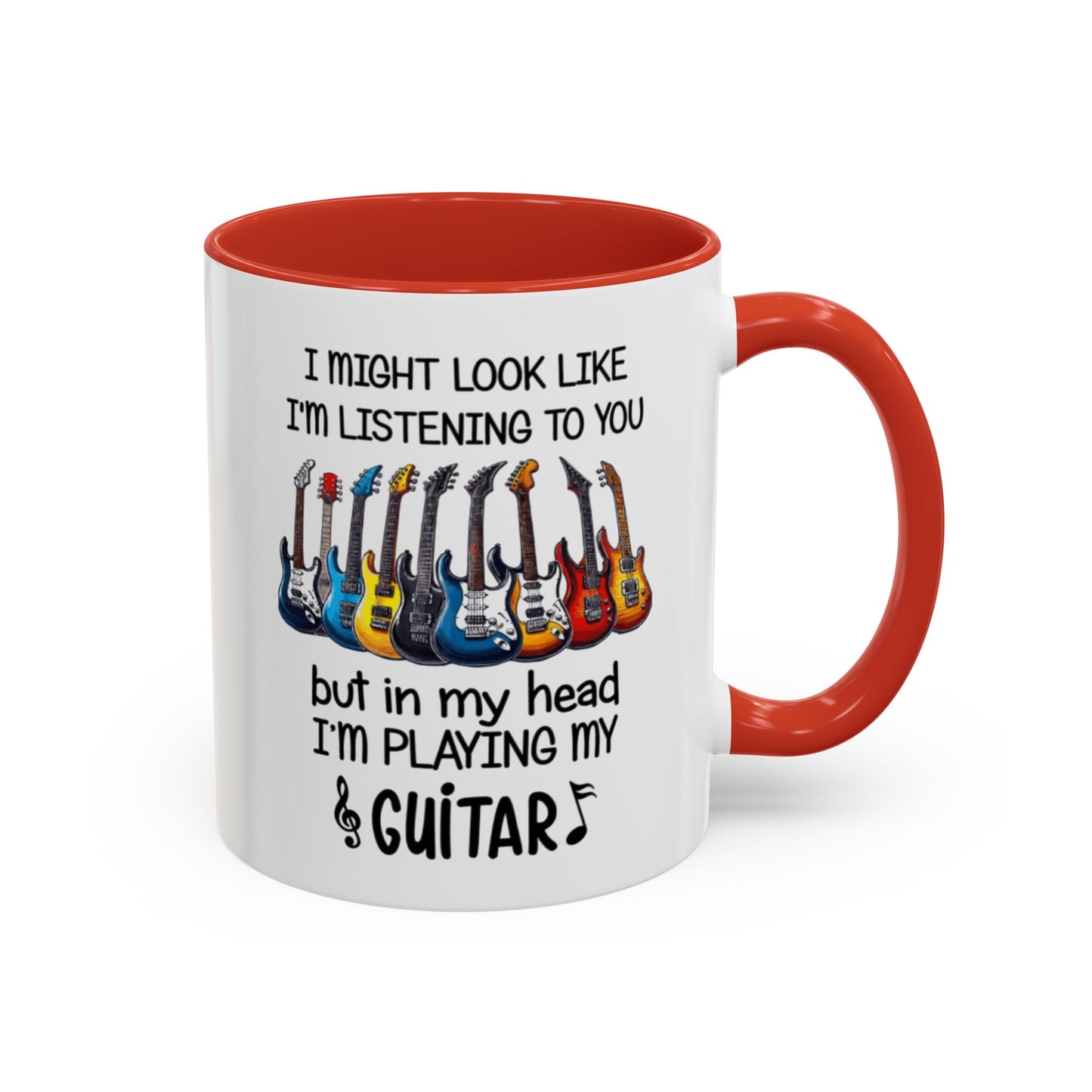 Funny Guitar Coffee Mug, I’m Playing My Guitar Cup