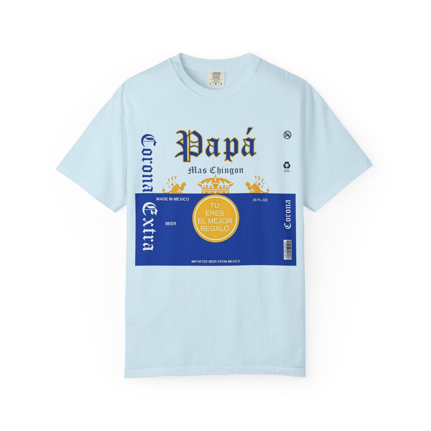 Beer T-shirt for Dads, Corona Extra Papa Mas Chingon
