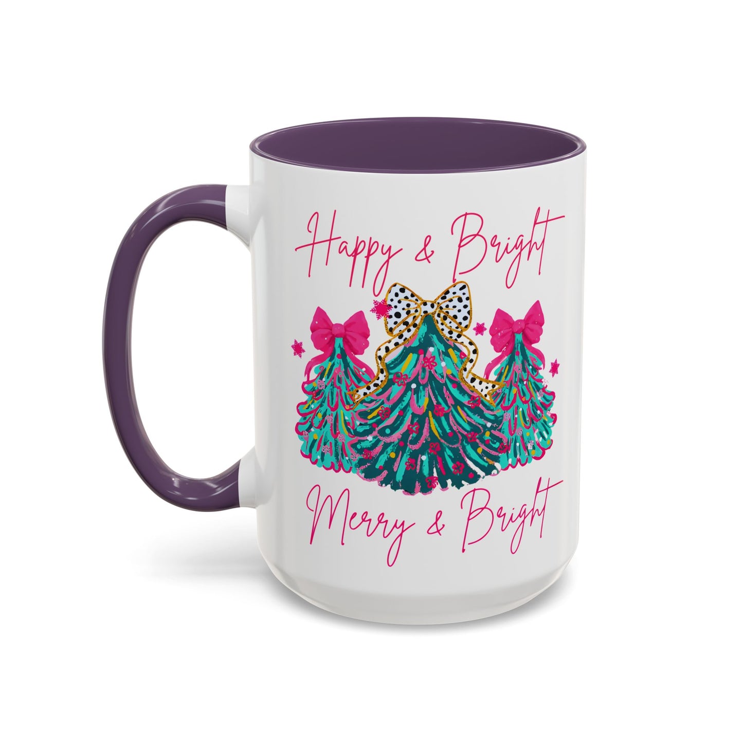 Happy and Bright Christmas Mug, Merry and Bright Coffee Cup