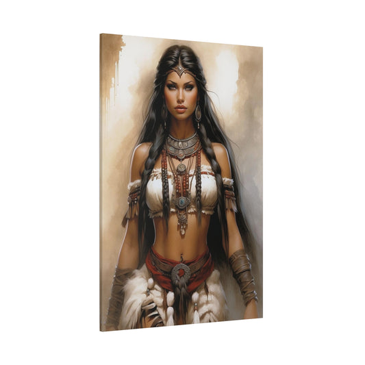 Native American Woman Wall Art, Canvas Print