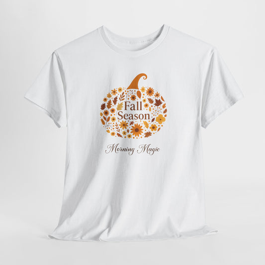 Fall Season Pumpkin T-Shirt, Morning Magic Graphic Tee