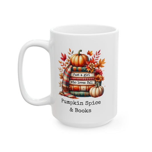 Book Lover Mug, Cozy Fall Coffee Mug, Library Bookshelf Cup