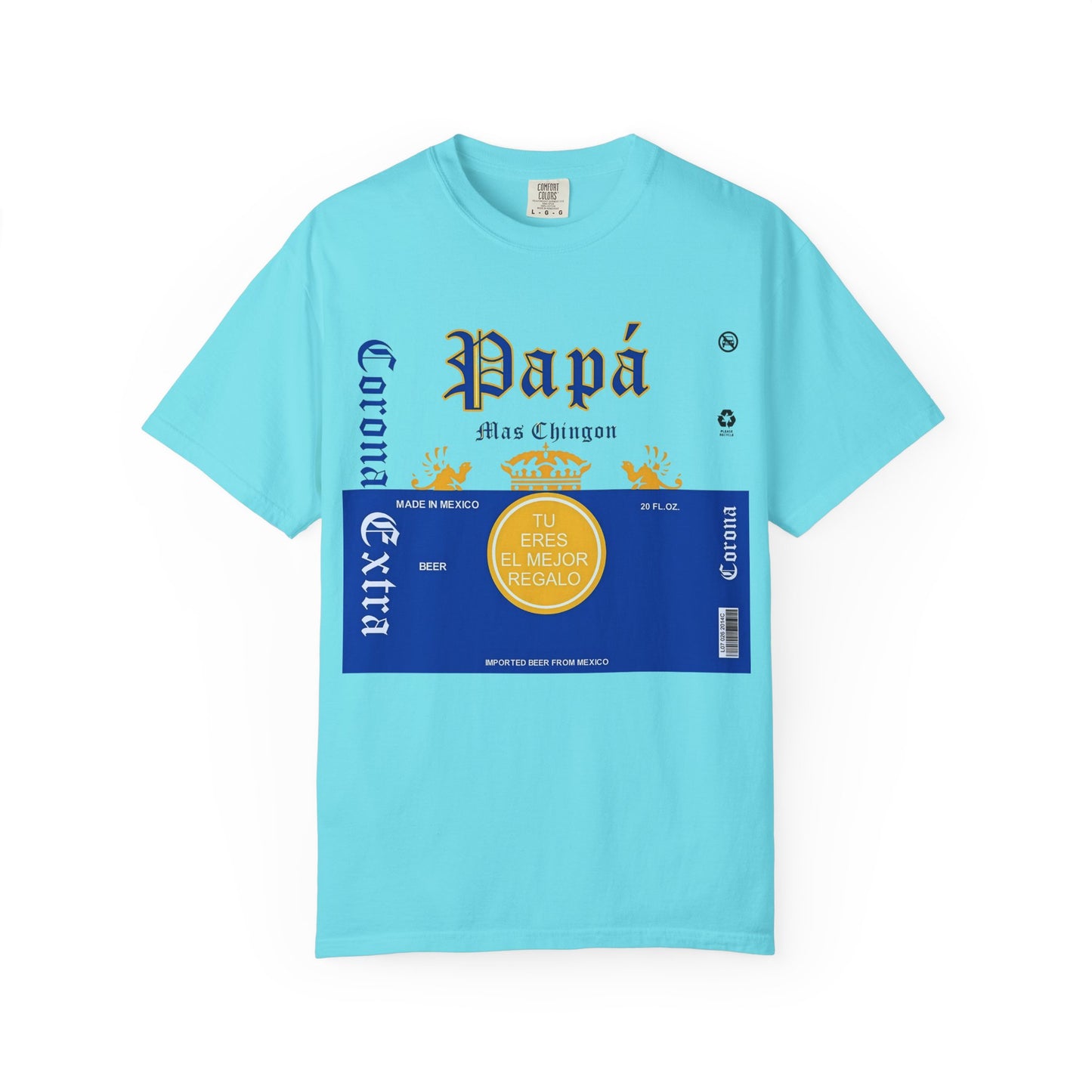 Beer T-shirt for Dads, Corona Extra Papa Mas Chingon