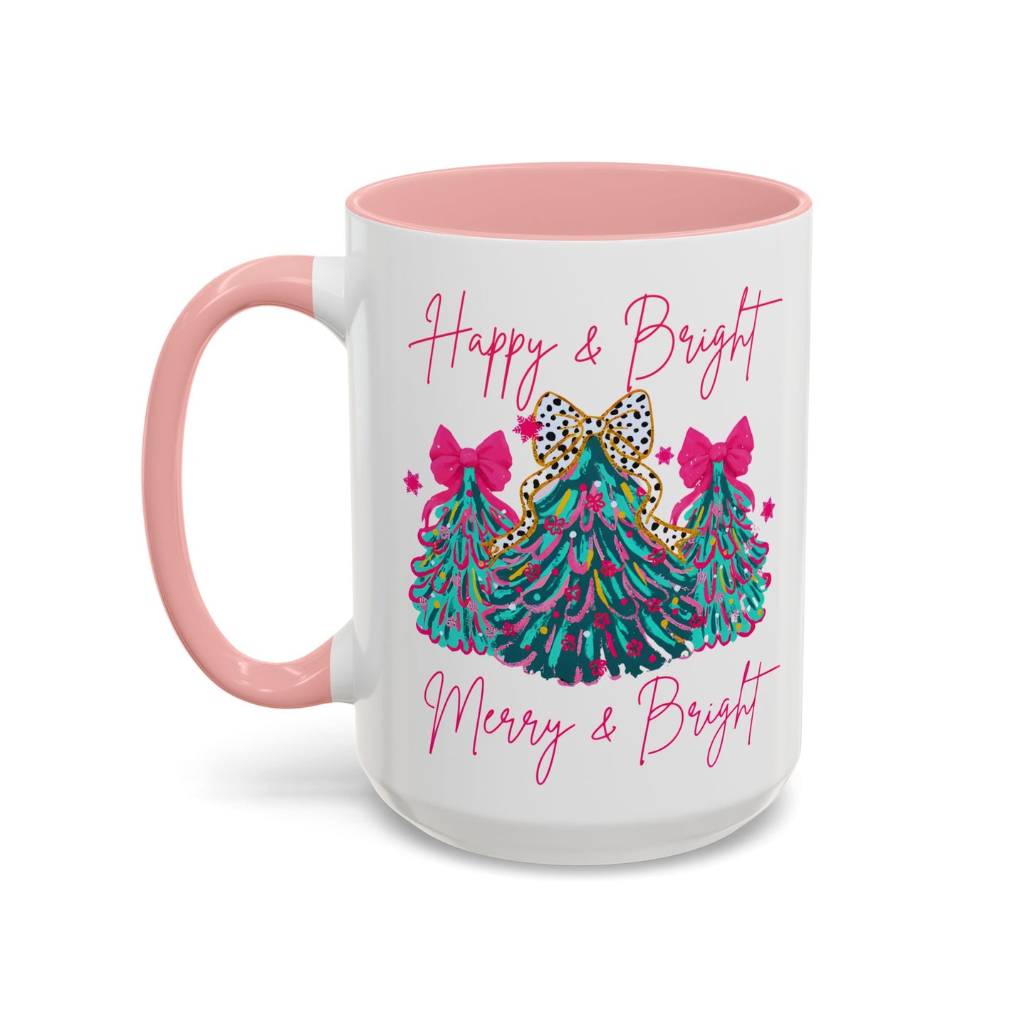 Happy and Bright Christmas Mug, Merry and Bright Coffee Cup