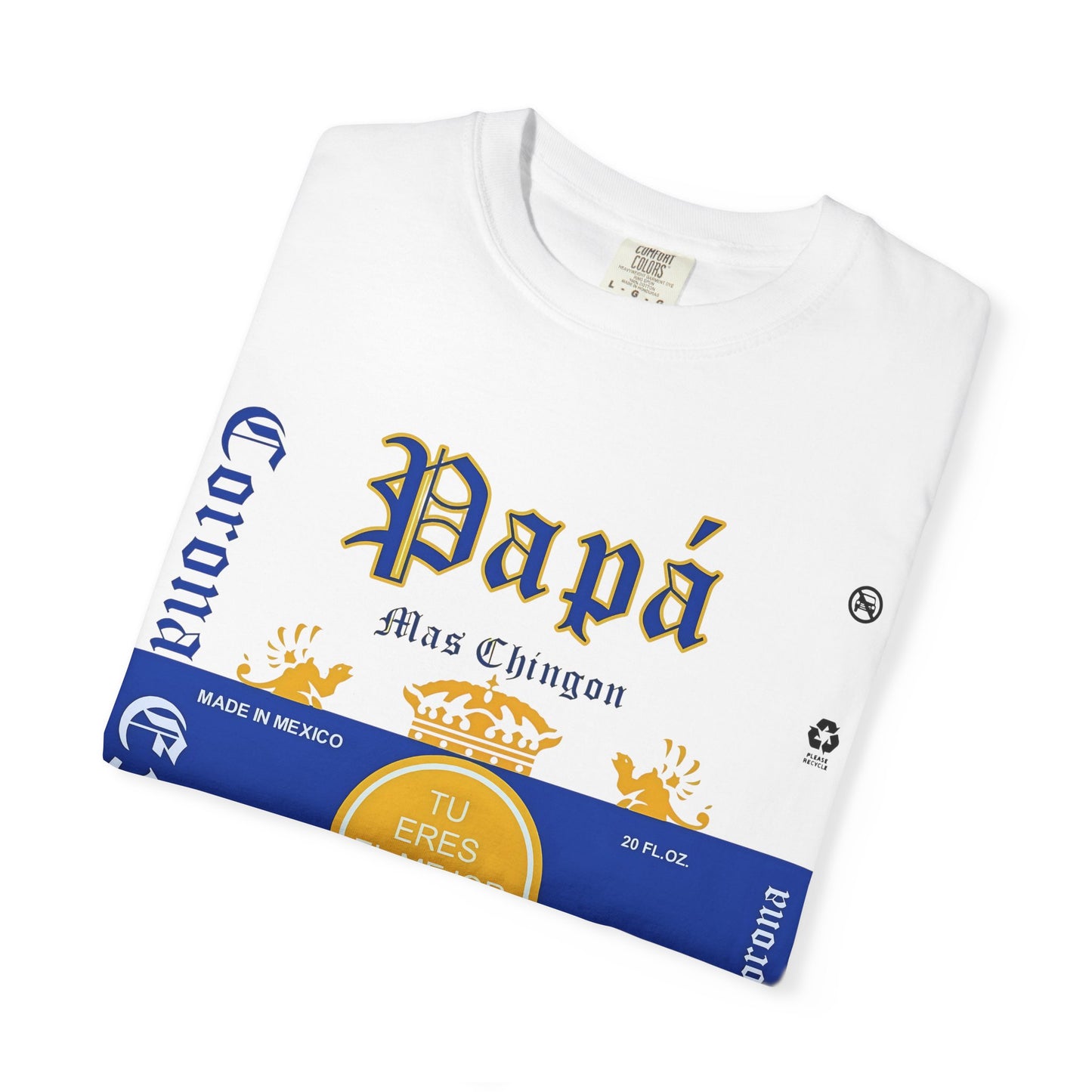 Beer T-shirt for Dads, Corona Extra Papa Mas Chingon
