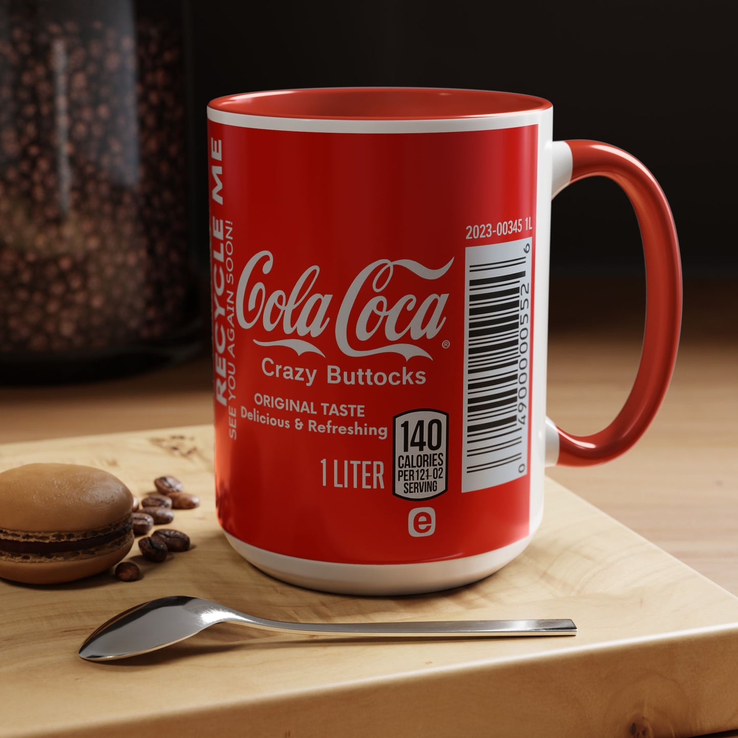 Cola Loca Funny Mug, Crazy Buttocks Design Cup