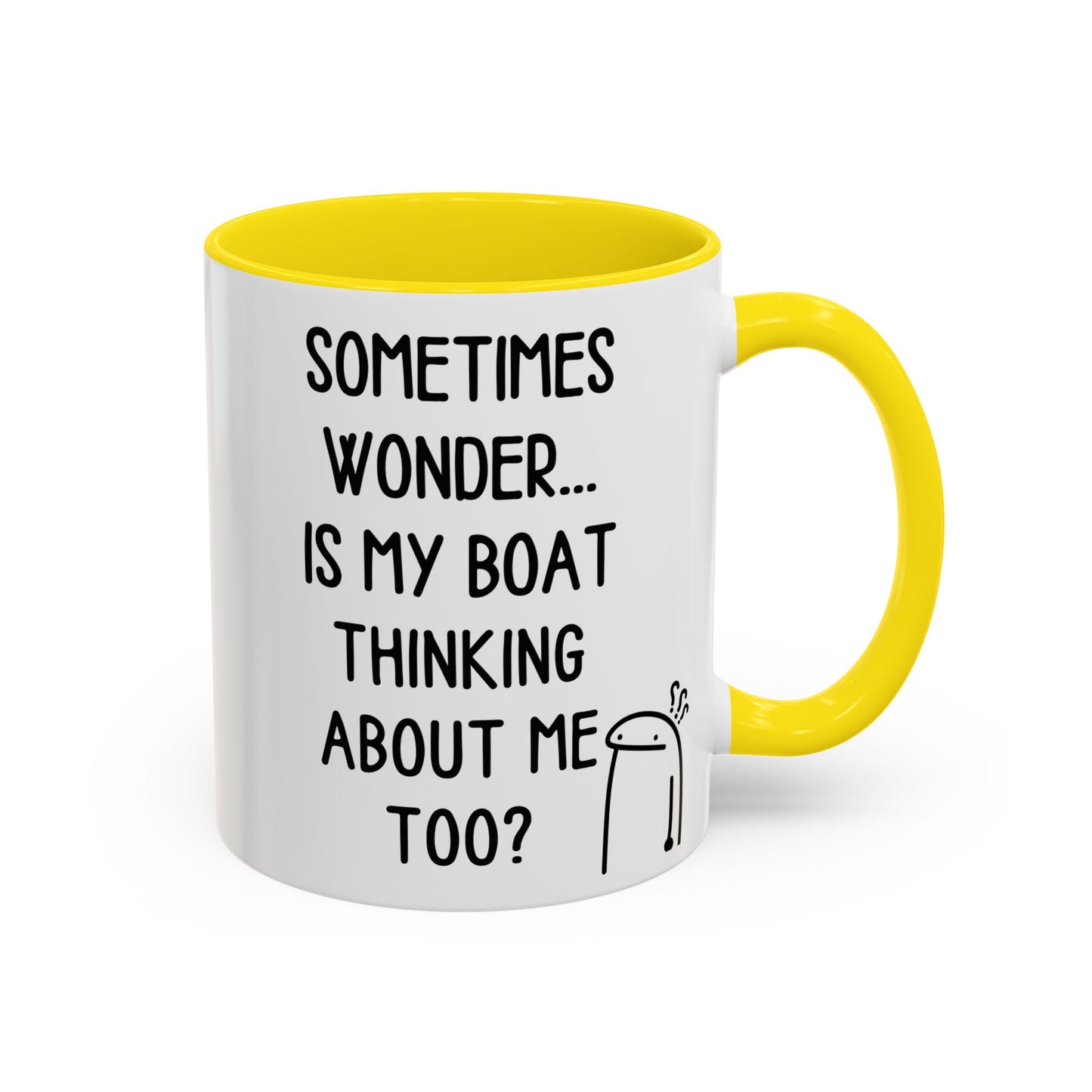 Is My Boat Thinking About Me Mug, Funny Boating Coffee Cup