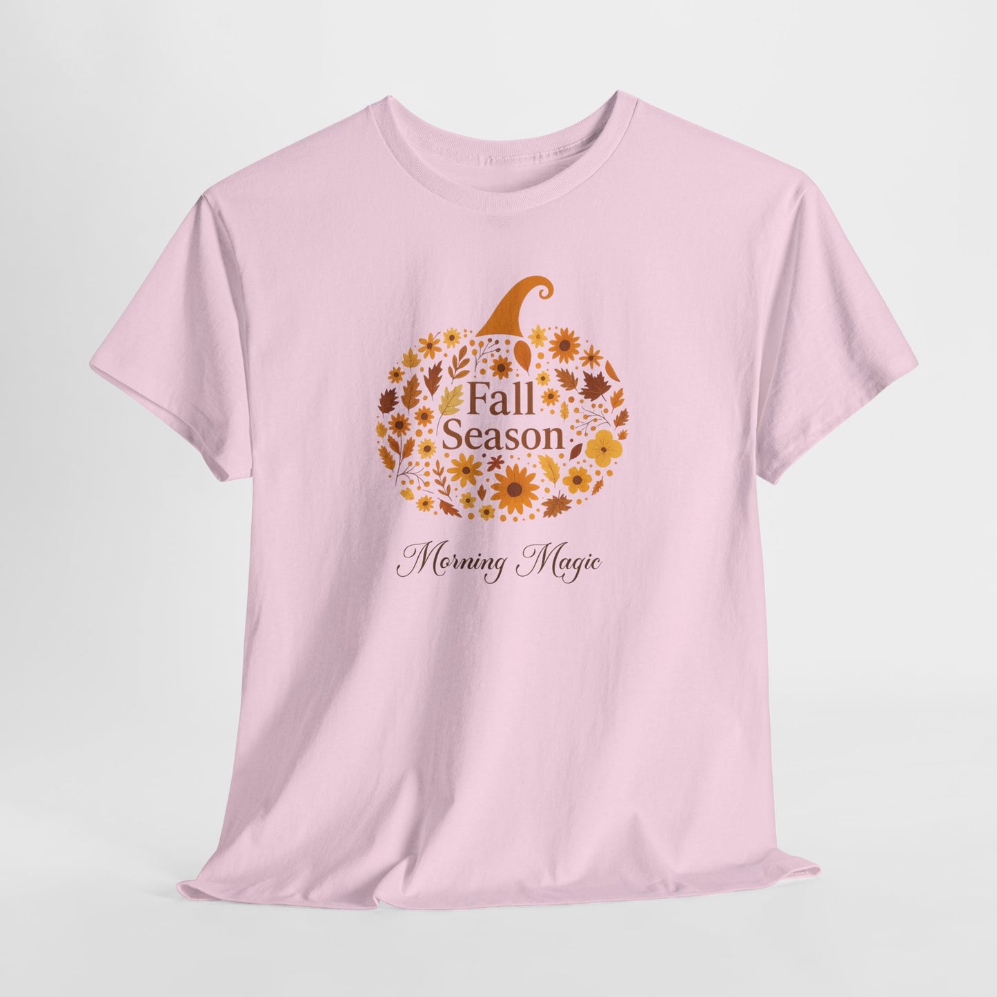 Fall Season Pumpkin T-Shirt, Morning Magic Graphic Tee