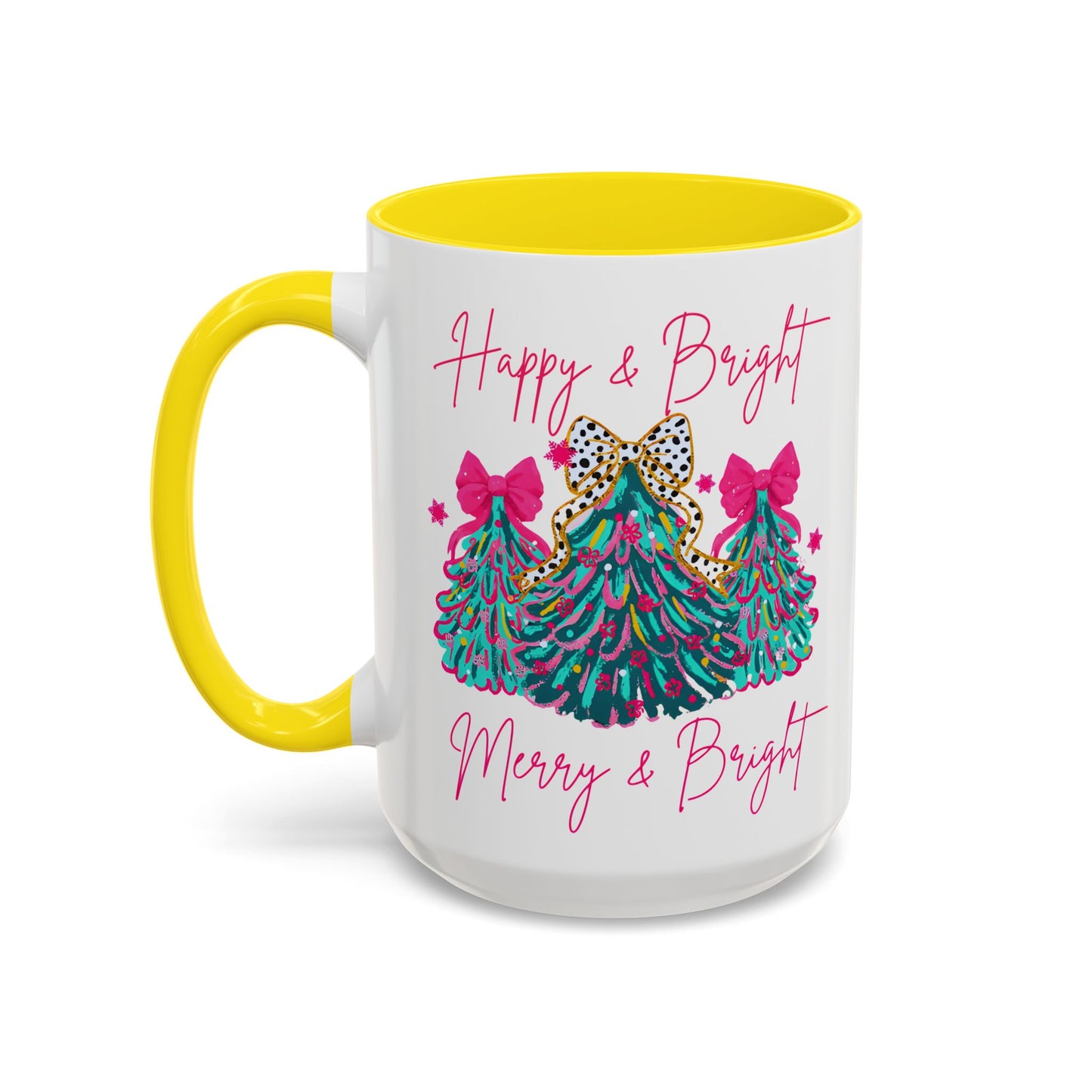 Happy and Bright Christmas Mug, Merry and Bright Coffee Cup