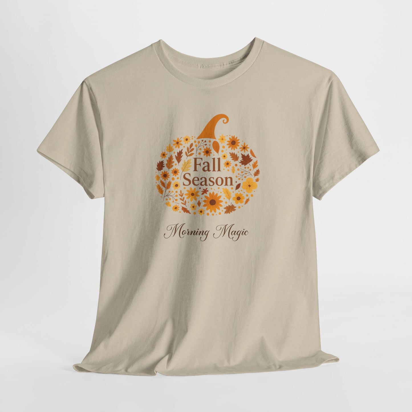 Fall Season Pumpkin T-Shirt, Morning Magic Graphic Tee