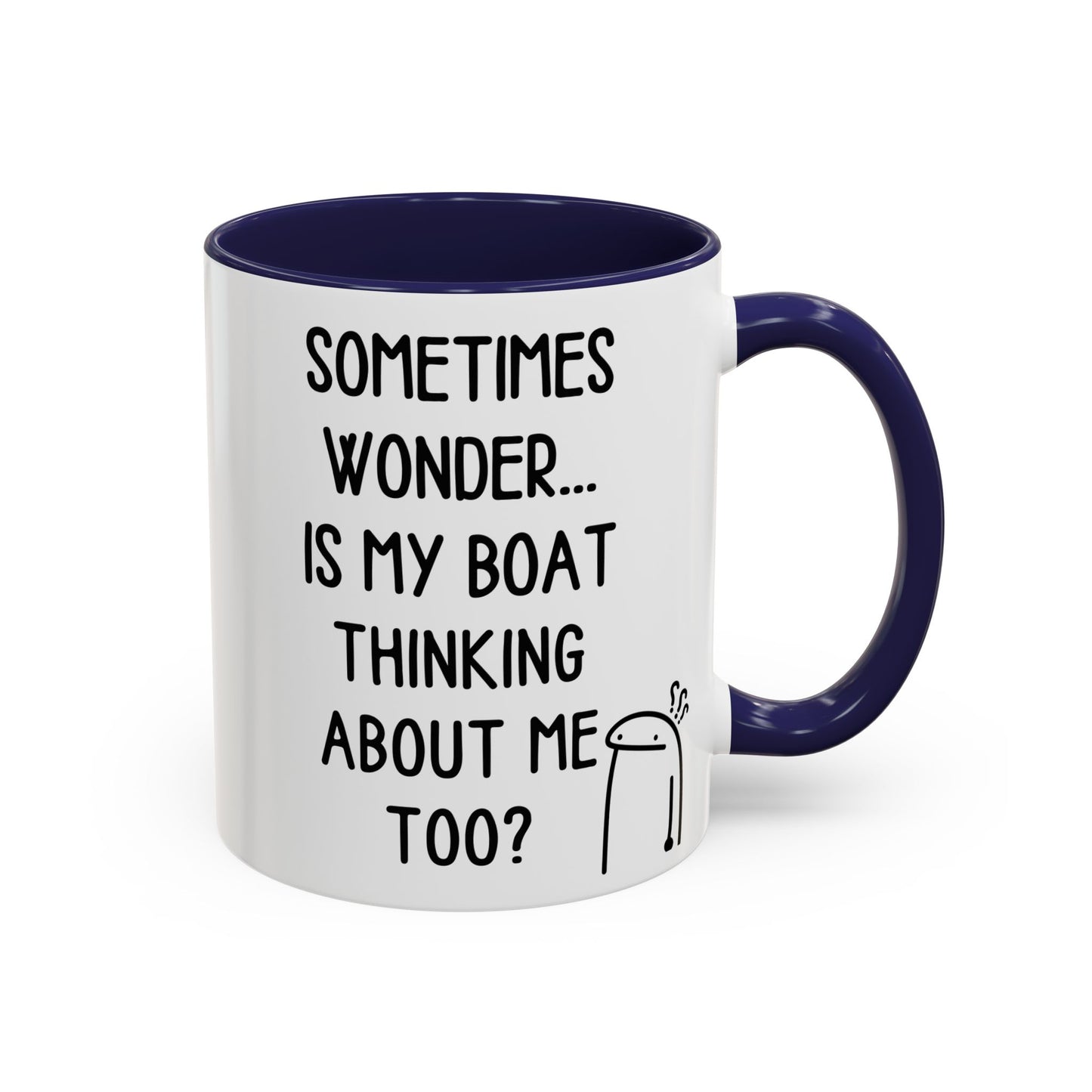 Is My Boat Thinking About Me Mug, Funny Boating Coffee Cup