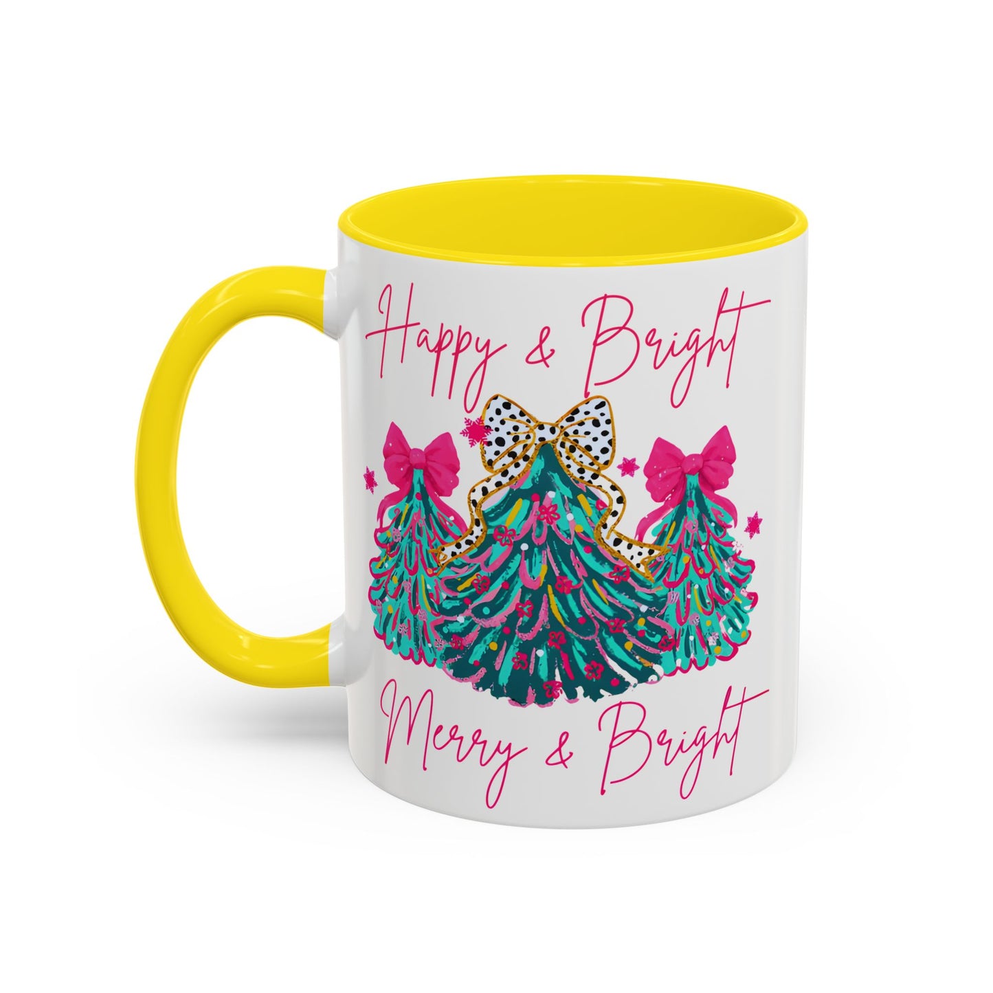 Happy and Bright Christmas Mug, Merry and Bright Coffee Cup