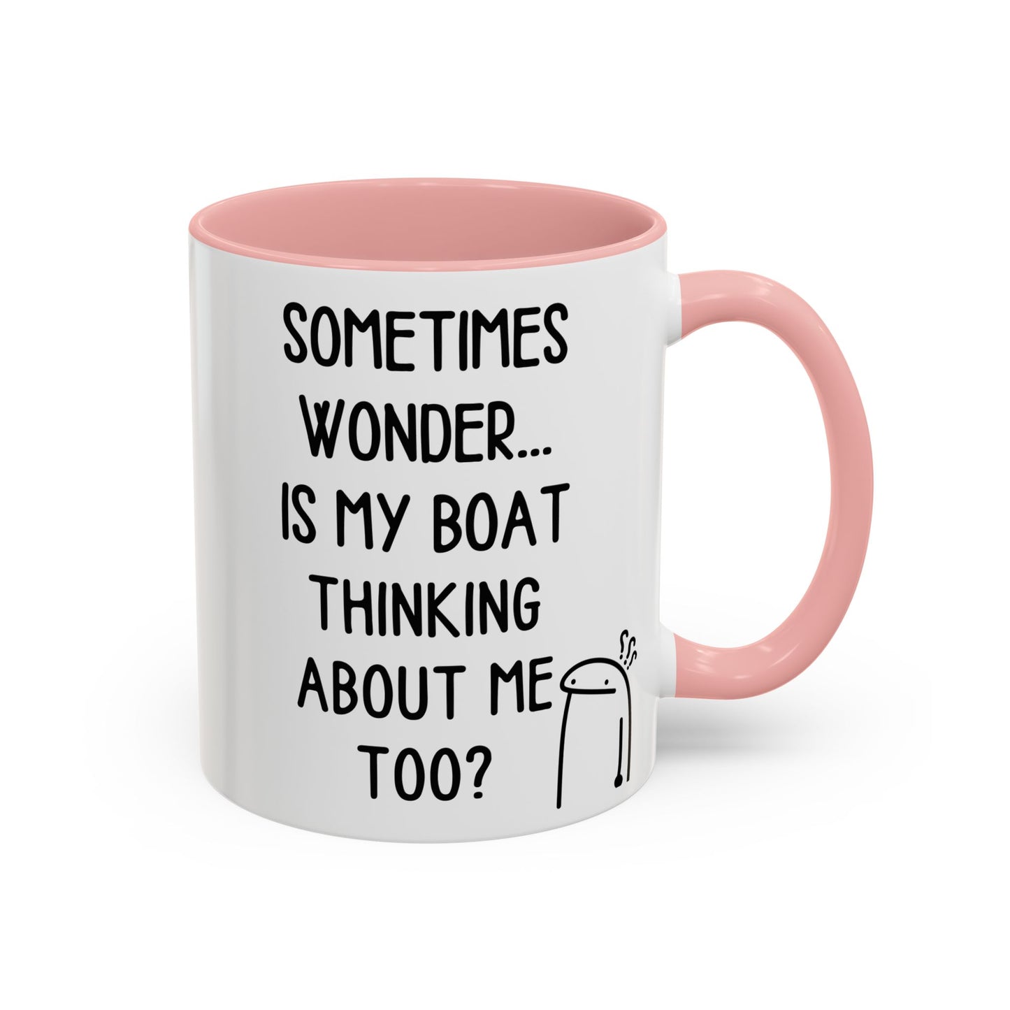 Is My Boat Thinking About Me Mug, Funny Boating Coffee Cup