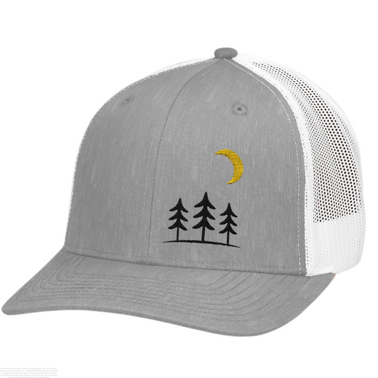 Pine Tree Moon Cap, Nature Camping Hat