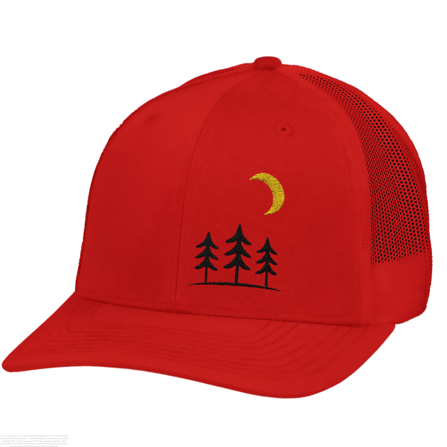Pine Tree Moon Cap, Nature Camping Hat