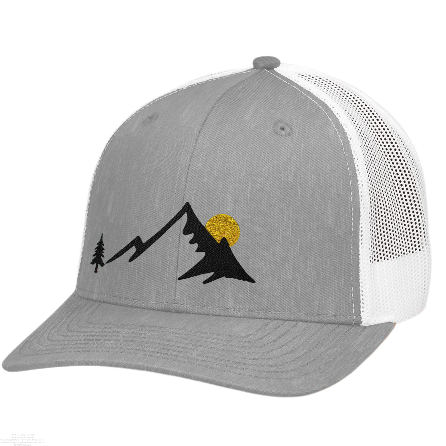 Adventure Trucker Hat, Mountain and Sunrise Cap