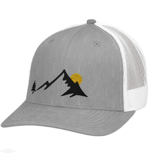 Adventure Trucker Hat, Mountain and Sunrise Cap