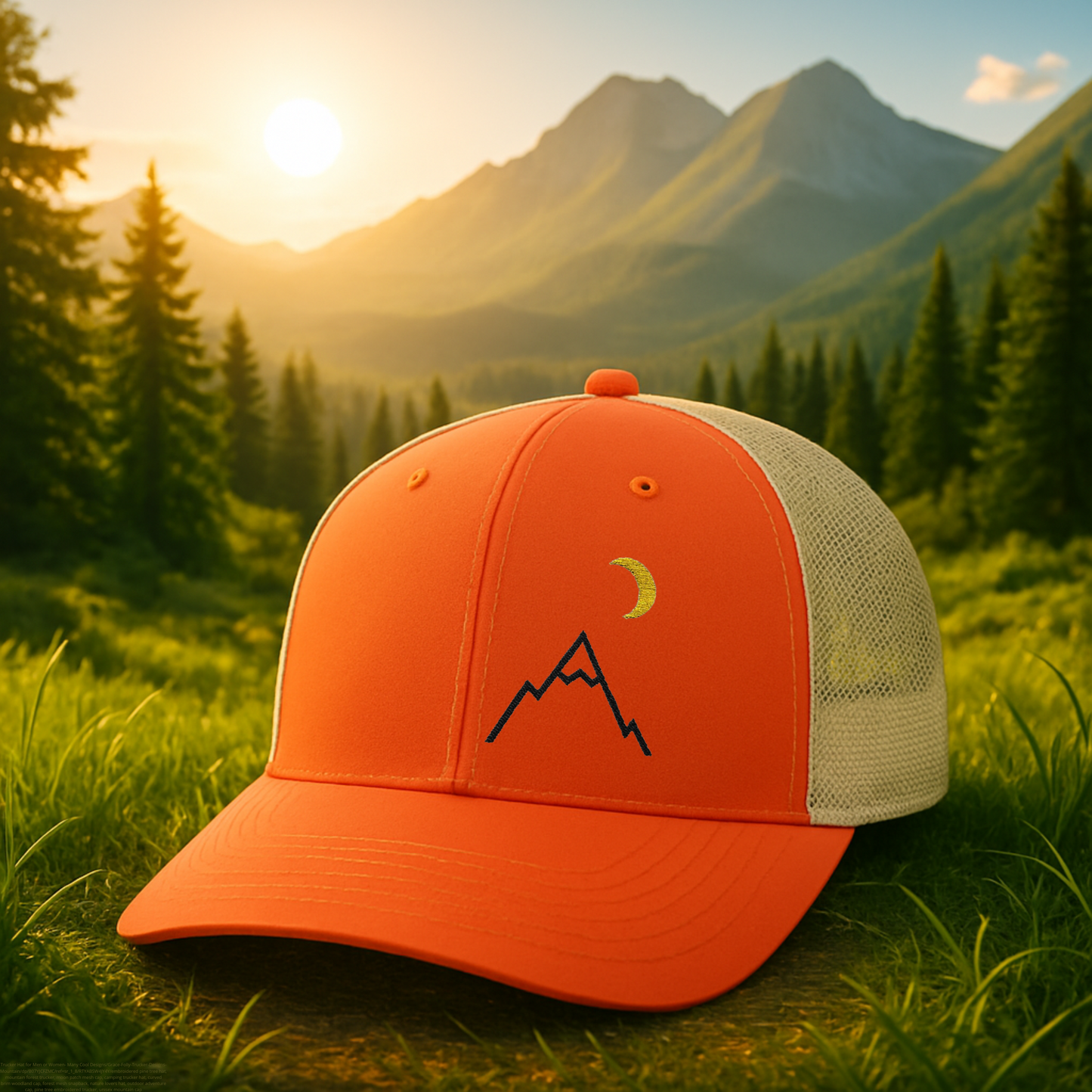 Lunar Peak – Embroidered Trucker Hat