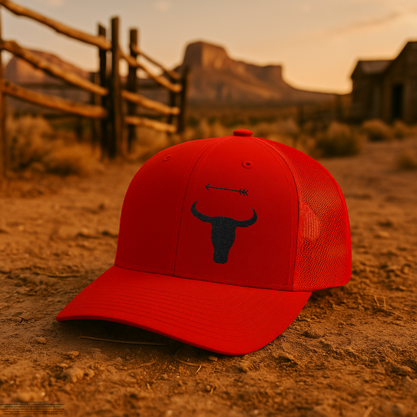 Western Legacy – Embroidered Longhorn Trucker Hat